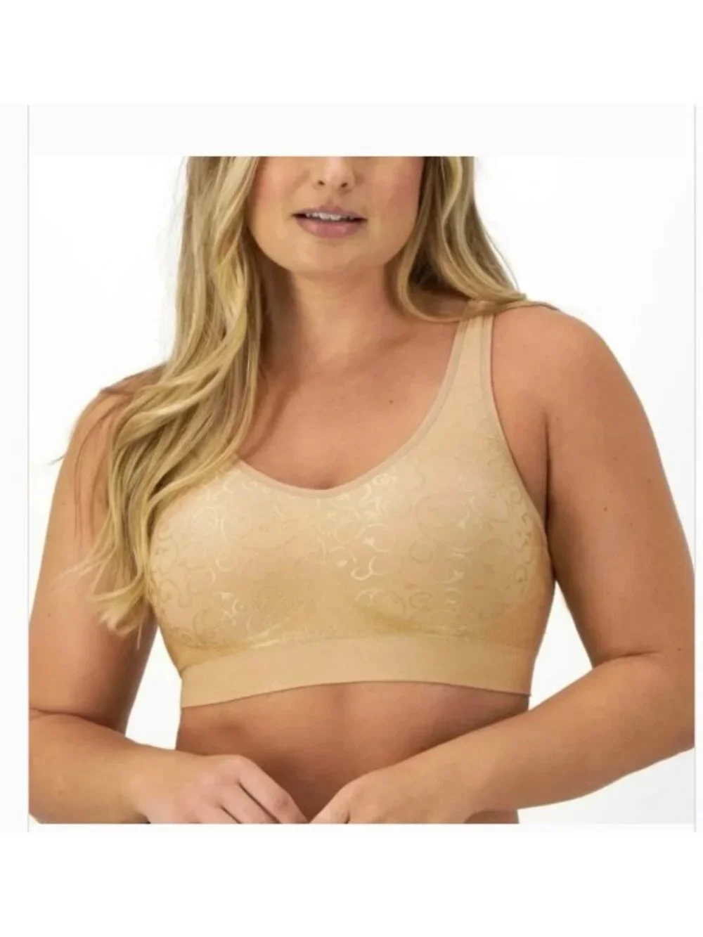 NWT Bali Bra 2-Pack Women's XL Black & Nude Wirefree Seamless B0489 - Picture 1 of 8